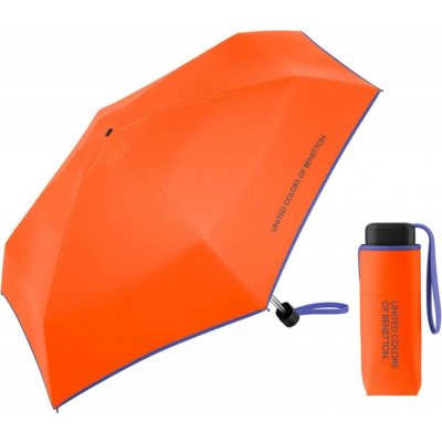 Skládací deštník Ultra Mini flat red orange 56478 oranžový, Benetton – Zbozi.Blesk.cz