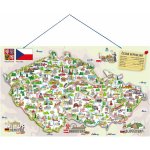 Woodyland magnetická mapa ČR s obrázky a společenská hra 3 v 1 – Zboží Mobilmania