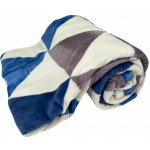 Home Elements Mikro flanel deka Trojúhelníky modrá a bílá 150x200 – Sleviste.cz