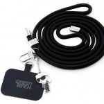 Karl Lagerfeld Universal Crossbody Popruh Cord and Ikonik Pins černé – Zboží Živě