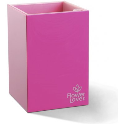 Plastkon Samozavlažovací květináč Cubico 9x9x13,5 cm růžový