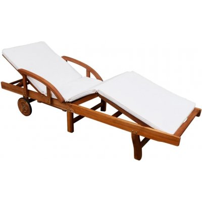 vidaXL Opalovací lehátko s poduškou masivní akácie 42595 – Zboží Dáma