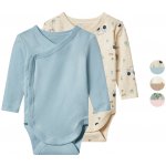 Lupilu Dětské zavinovací body s BIO bavlnou 2 kusy modrá krémová – Hledejceny.cz