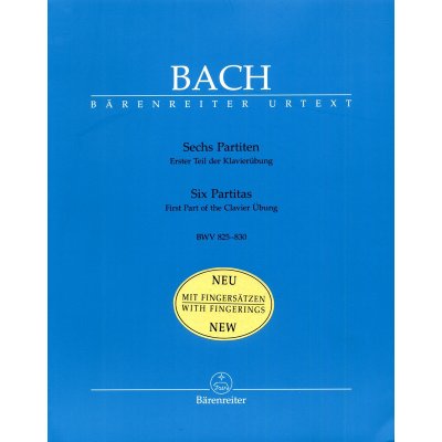 Johann Sebastian Bach Six Partitas BWV 825-830 noty pro klavír – Hledejceny.cz