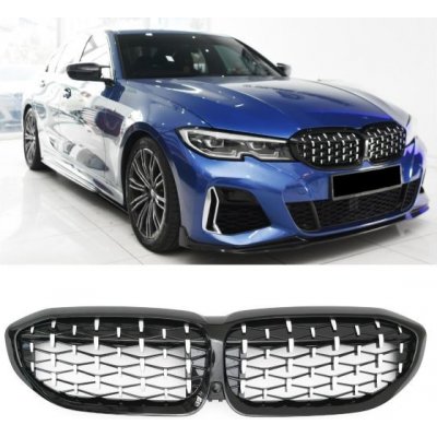PROTEC Přední maska BMW 3 G20 G21 pre-LCI DIAMOND CHROME+BLACK | Zboží Auto