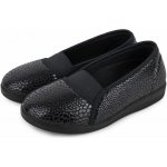 Vlnka dámské široké baleríny s pružným nártem černá – Zboží Dáma