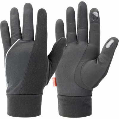 Spiro běžecké rukavice s kontrastními proužky a detekcí pro dotykový displej černá