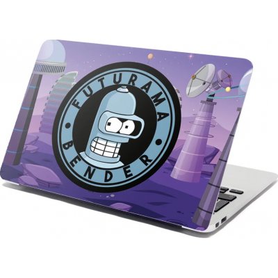 Sablio Samolepka na notebook Futurama Bender Planeta s vysílači - 38x26 cm – Hledejceny.cz