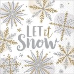 Amscan Servítky Let it snow 33 x 33 cm – Hledejceny.cz