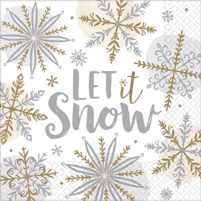 Amscan Servítky Let it snow 33 x 33 cm – Hledejceny.cz