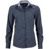 Dámská košile James & Nicholson luxusní Dots JN673 Tmavě modrá bílá