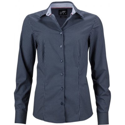 James & Nicholson luxusní Dots JN673 bílá Tmavě modrá – Zboží Dáma