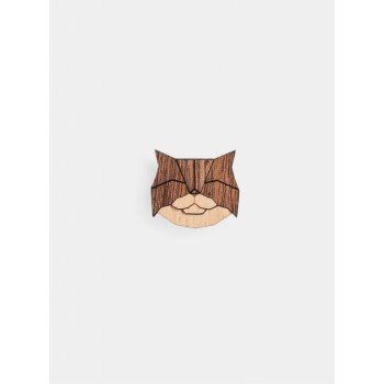BeWooden dřevěná brož Persian Cat Brooch