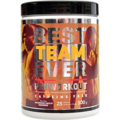 Hitec nutrition Best team preworkout cafeine free 500g pomeranč