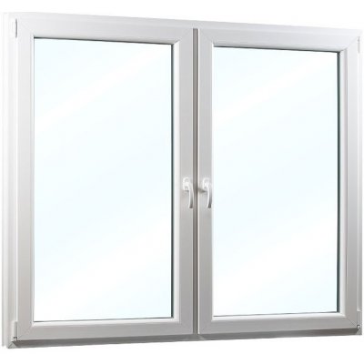 SkladOken.cz Okno dvoukřídlé se sloupkem 208x154 cm bílé PRAVÉ – Zboží Mobilmania