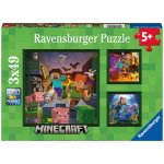 RAVENSBURGER Minecraft Biomes 3x49 dílků – Hledejceny.cz