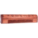 Mani Bhadra Stojánek na vonné tyčinky truhlička s motivem OHM 31 x 5,5 x 6 cm – Zboží Dáma