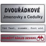 Jmenovky - cedulky na dveře - dva řádky - černý text – Zboží Mobilmania