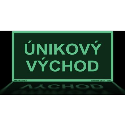 Traiva s.r.o Únikový východ Verze: Samolepka 200 x 100 mm tl. 0.4 mm - fotoluminiscenční - Kód: 10839 – Hledejceny.cz