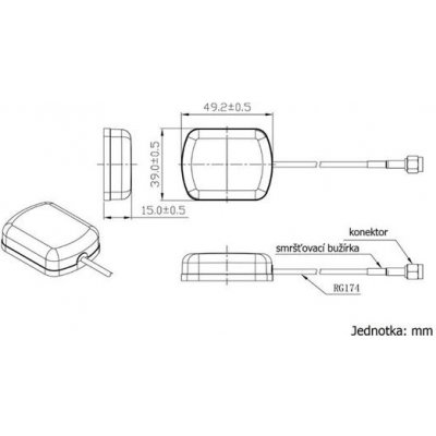 GPS anténa magnetická s konektorem SMB samice | Zboží Auto