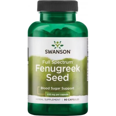 Swanson Pískavice Fenugreek Seed 610 mg 90 kapslí