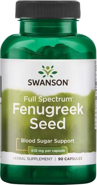 Swanson Pískavice Fenugreek Seed 610 mg 90 kapslí