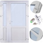 Vobri vchodové dvoukřídlé 125 x 210 cm pravé bílé – Zboží Mobilmania
