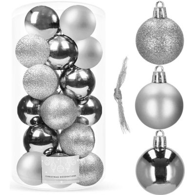 SPRINGOS Vánoční baňky stříbrné mix 4cm sada 20ks – Zbozi.Blesk.cz