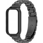VSECHNONAMOBIL 133249 CLASSIC Kovový řemínek + ochranný kryt pro Xiaomi Smart Band 9 Active černý – Zboží Živě