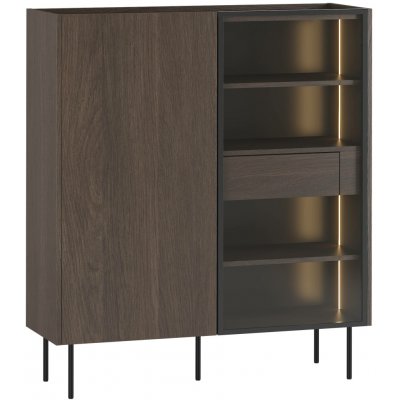 Nábytek Bogart Dunari 120 cm dvoudveřová s ukrytými zásuvkami dub dunin – Hledejceny.cz