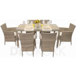Zahradní ratanová sestava MODENA II. 1+6 šedo-béžová – Zboží Dáma