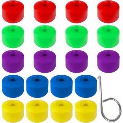 Jiehaojia 20 ks 17mm krytky matic kol Krytky šroubů Univerzální šestihranné krytky matic pneumatik | Zboží Auto