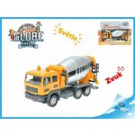 Mikro trading Auto domíchávač kov 15,5 cm na zpětný chod na baterie se zvukem se světlem v krabičce – Zboží Dáma