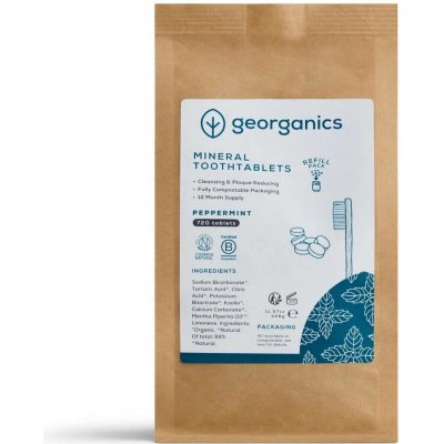Georganics Minerální zubní tablety Máta peprná 720 ks – Zboží Mobilmania