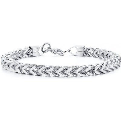 Impress Jewelry náramek z chirurgické oceli Curb Chain stříbrný BR-625s1