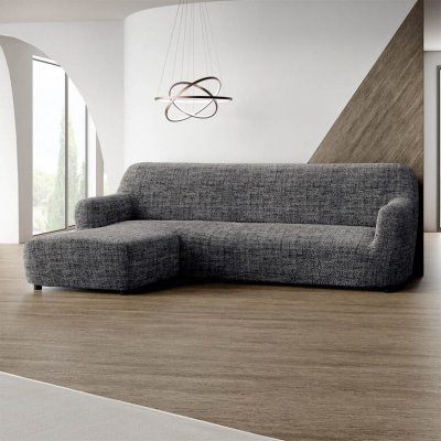 GA.I.CO bielastický potah na sedací soupravu s otomanem vlevo Vittoria šedý 170 - 300 cm – Sleviste.cz