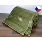 Sleep-well Deka mikroflanel KHAKI výšivka PRO RYBÁŘE CHYŤ A PUSŤ 150x200 – Zboží Mobilmania