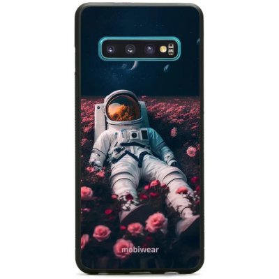 Pouzdro Mobiwear Glossy Samsung Galaxy S10 - G002G Astronaut v růžích