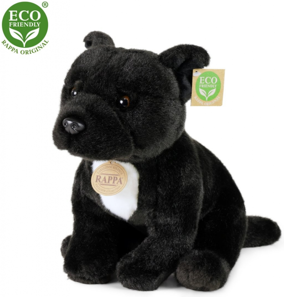 Eco-Friendly Rappa pes stafordšírský bulteriér černý 30 cm