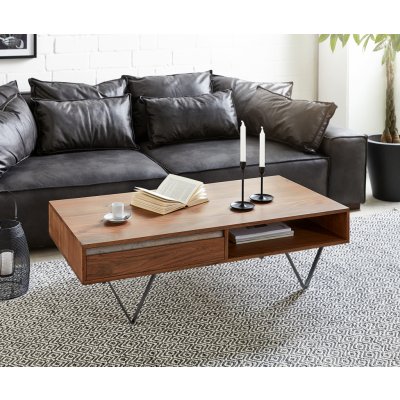 Delife Stonegrace 115x60 cm hnědá akácie černá – Zboží Dáma