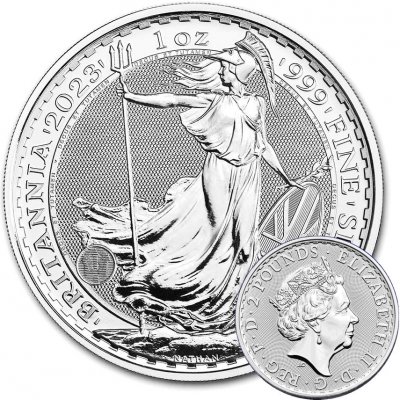 British Royal Mint Stříbrná mince Britannia Elizabeth II. 1 oz – Zbozi.Blesk.cz