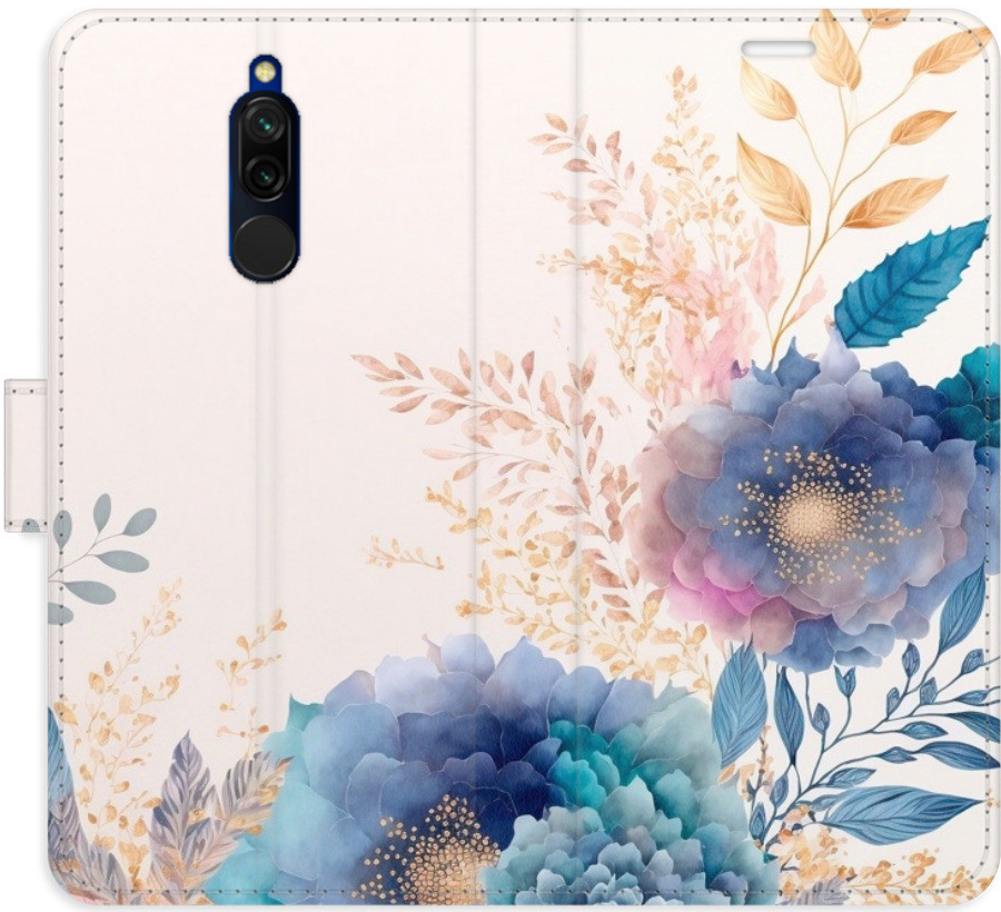 Pouzdro iSaprio Flip s kapsičkami na karty - Ornamental Flowers 03 Xiaomi Redmi 8