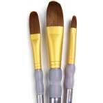 Sada oválných syntetických štětců Royal & Langnickel 3 kusy – Zboží Dáma