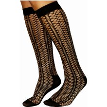 Kabaret Knee Highs síťované podkolenky černá