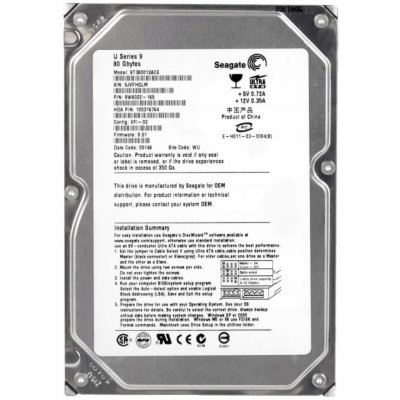 Seagate 80GB PATA IDE/ATA 3,5", ST380012ACE