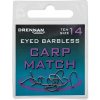 Rybářské háčky Drennan Eyed Carp Match Barbless vel.8 10ks