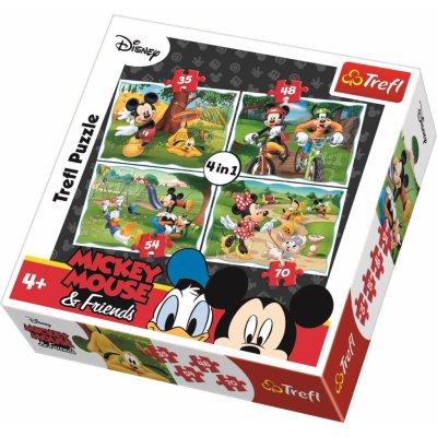 Trefl 4v1 Mickey Mouse a přátelé v parku 35,48,54,70 dílků