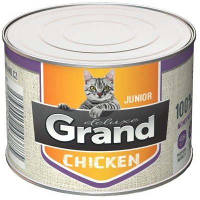 Grand deluxe Cat Junior 100% kuřecí 180 g – Zbozi.Blesk.cz
