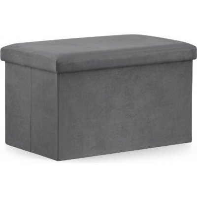 TRENDIE Skládací taburetka s úložným prostorem "XL" tmavě šedá – Zboží Mobilmania