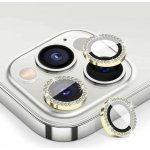 SES Luxusní ochranné sklo na čočku fotoaparátu a kamery pro Apple iPhone 13 Pro Max 13770 zlaté – Zboží Mobilmania